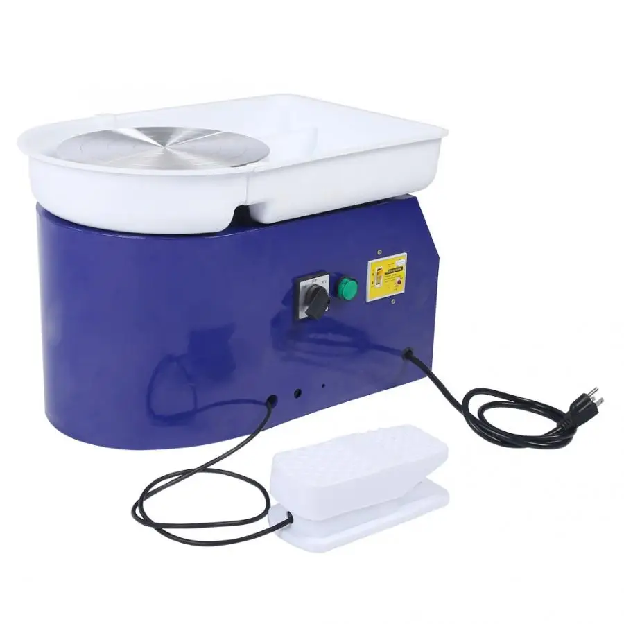 M&aacute;quina El&eacute;ctrica de rueda de cer&aacute;mica sin escobillas para estudiantes y aficionados, rueda de Arte de arcilla, 350W, 24cm-2