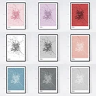 Рияд, карта Саудовской Аравии, Художественная печать-много стилей-Скандивинтажноенастенное искусство, холст, картины, современные постеры для домашнего декора