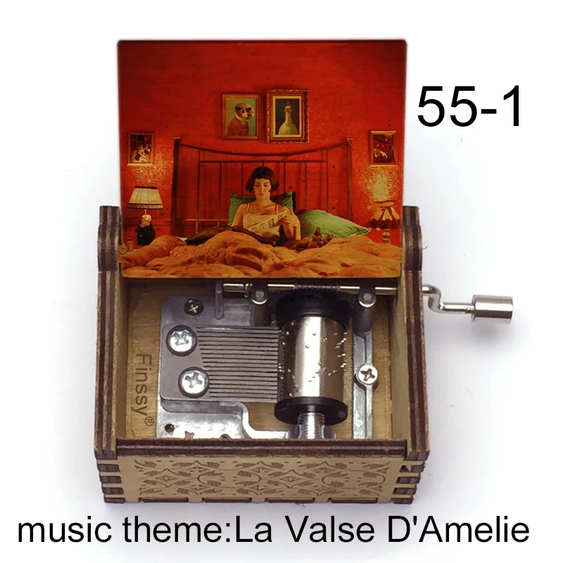 

Color Print Amelie Music Theme La Valse D'Amelie Music Box Hand Musical Box Movie Fans New Year Christmas Music Gifts for Girls