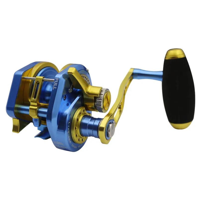 Полностью металлическое колесо для морской рыбалки MN200 с железной пластиной