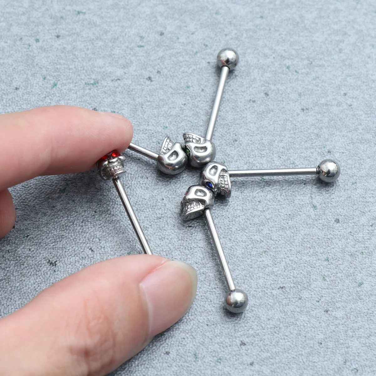 5 шт. из нержавеющей стали Кольца Штанги для языка Пирсинг Штанга ювелирные