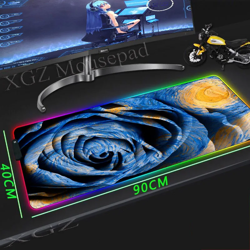 Большой коврик для мыши XGZ в стиле ретро резиновый нескользящий компьютерной