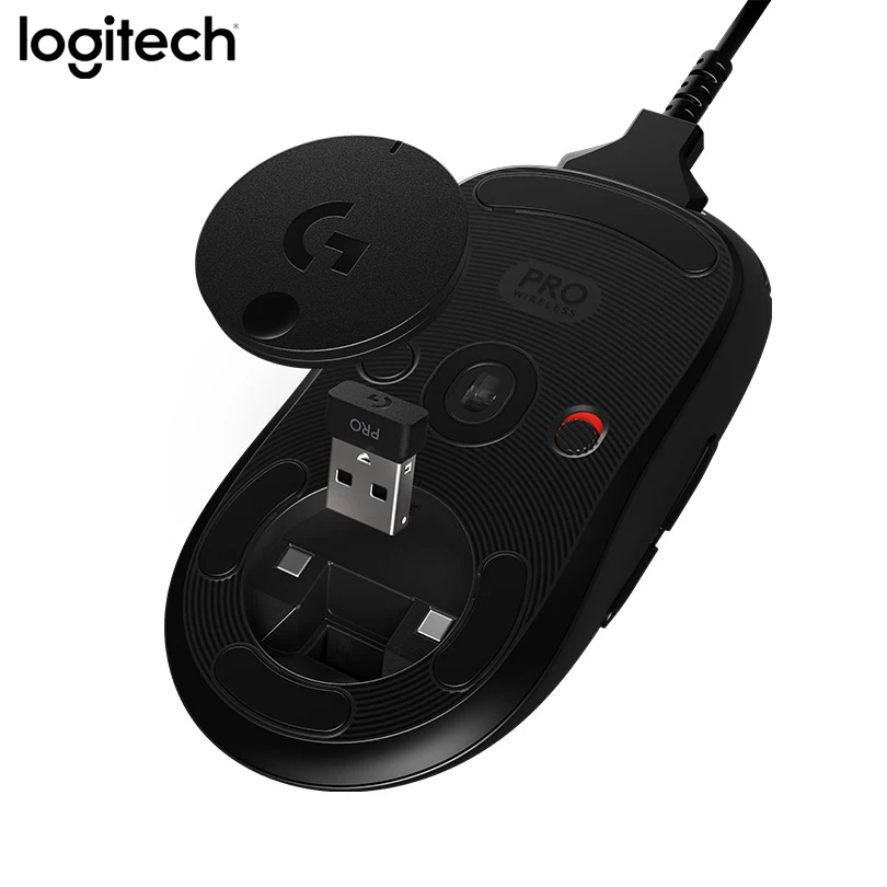 Беспроводная верхняя игровая мышь Logitech G Pro Lightspeed для ESports Hero16K Sensor RGB Lighting зарядка