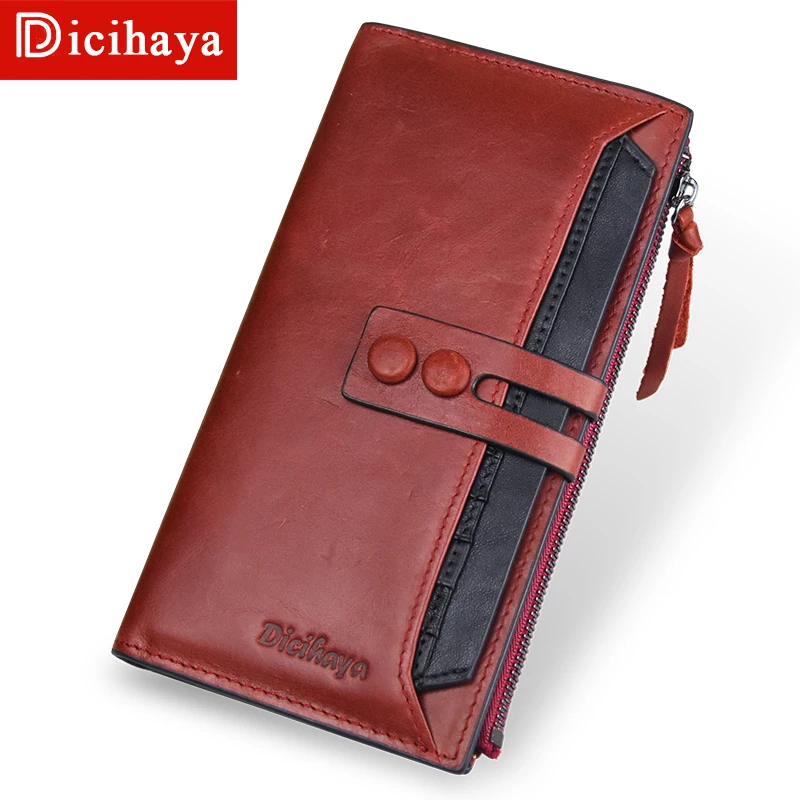 DICIHAYA женский клатч новые кошельки кошелек из натуральной кожи Женский Длинный