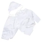 Крестильное платье для мальчикапарадный костюм на день рождениякомбинаты из 4 предметовкостюм для новорожденного 3326