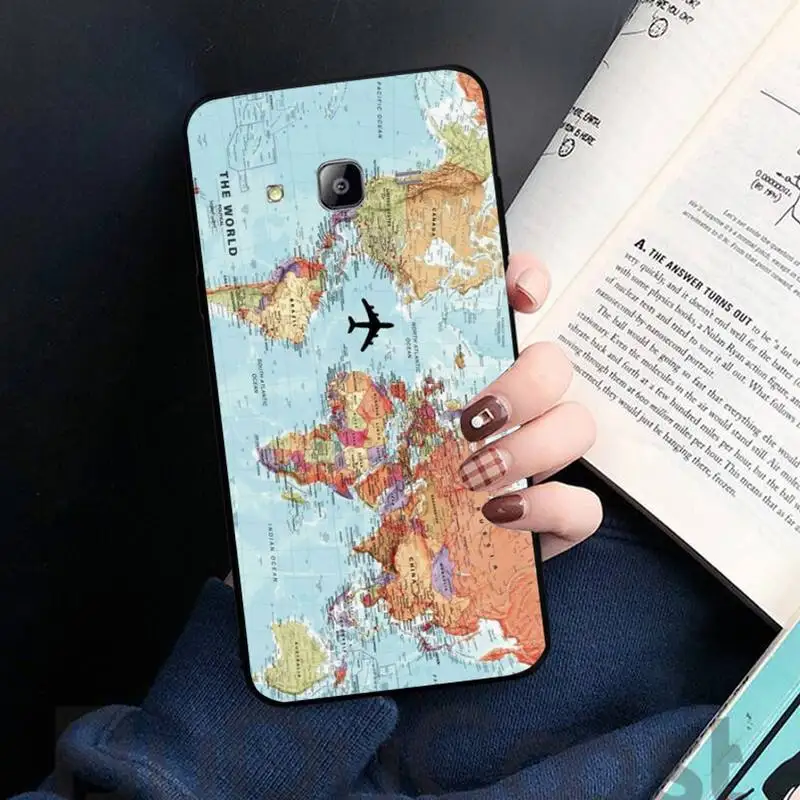 

world map color sea pattern Phone Case For Samsung galaxy S 7 8 9 10 20 edge A 6 10 20 30 50 51 52 70 note plus