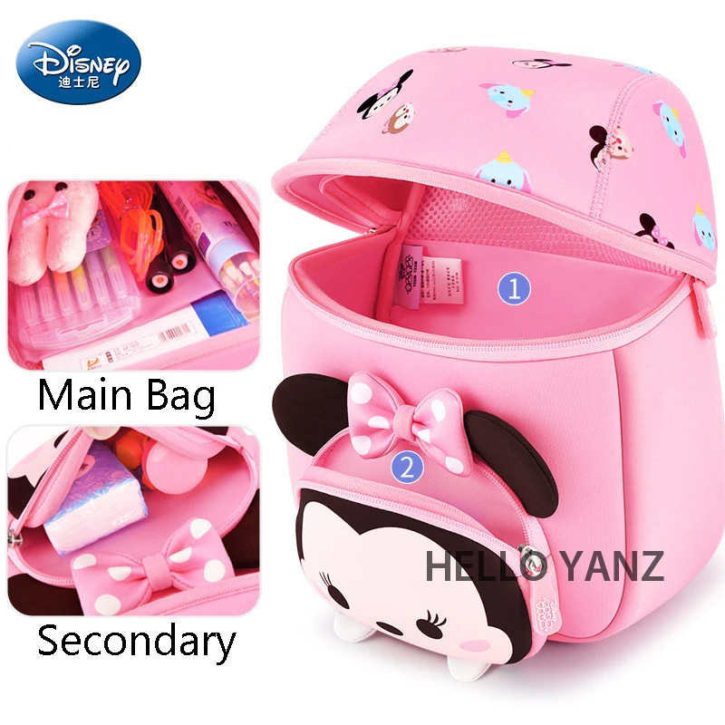 

Disney Kindergarten School Bag Female Lightweight Cartoon Girl 5 Year Old Baby Cute Anti Lost Backpack