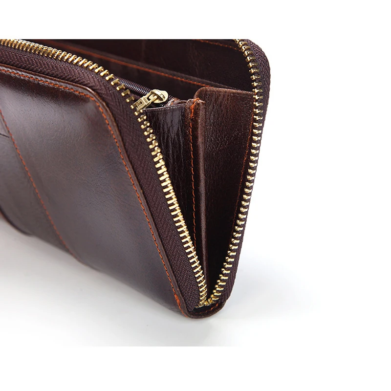 Кошелек-клатч DISNOCI мужской из натуральной кожи модный бумажник воловьей с