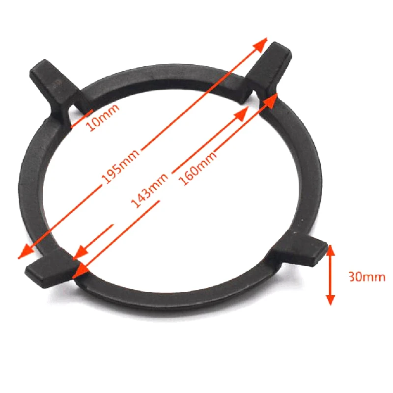 1 шт. Черный ВОК стойки Чугунные сковорода опорная стойка для горелок газовые