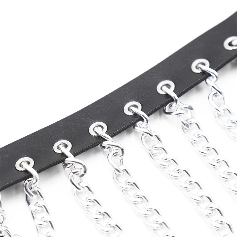 Подвязки из искусственной кожи в стиле панк | Женская одежда