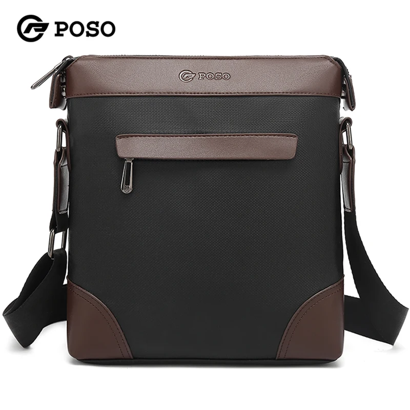 

POSO, винтажные мужские сумки через плечо, сумка на плечо для путешествий, Повседневная сумка, деловая сумка-мессенджер, Повседневная сумка, Б...