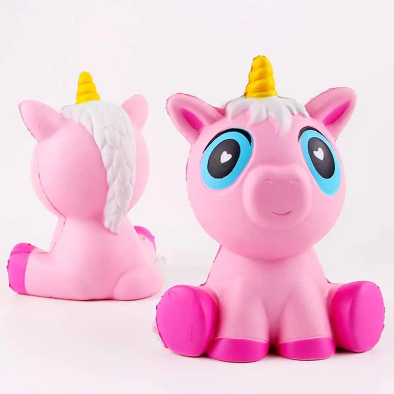 Pink Unicorn Мягкие медленно растущие мягкие игрушки милые Kawaii Jumbo большой розовый единорог мультфильм животных мягкие игрушки Jumbo - Цвет: Pink Unicorn