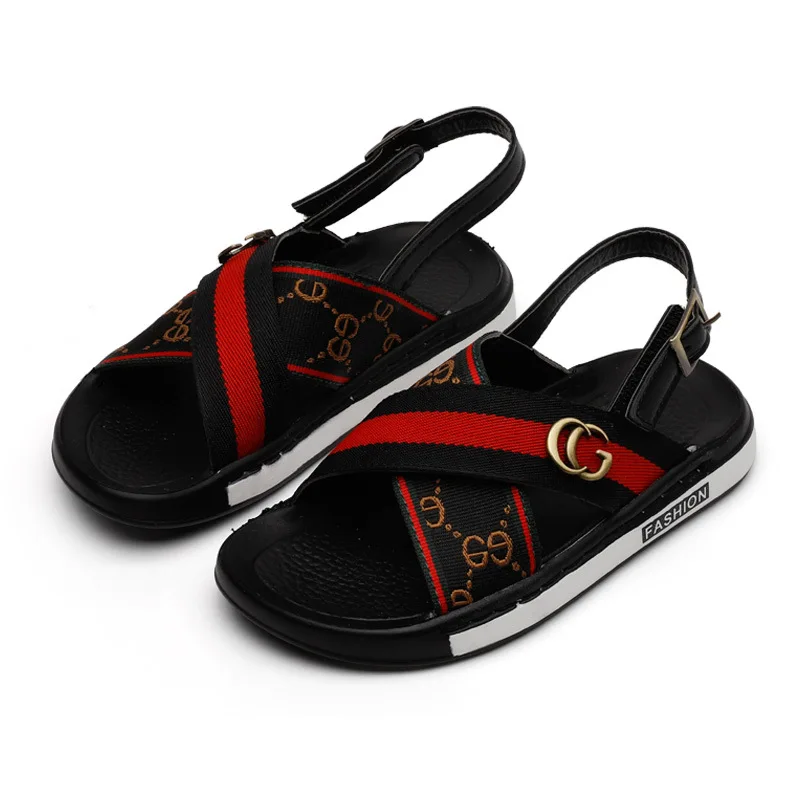 

2021 Children's Shoes Men's Shoes Sandals For Men Flip Flops Summer Half Slippers Trend Fashion Beach Casual Loafers Breathable