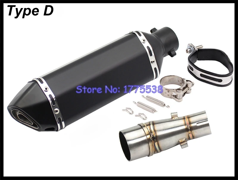 

Carbon Color Motorbike Muffler Exhaust Link Pipe for Z250 Ninja 250R NINJA 300 Motorcycle Exhaust Muffler Escape Silencer Leak