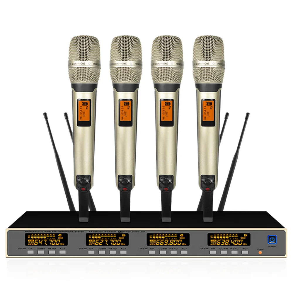 Профессиональный UHF беспроводной микрофон для активного отдыха сценический 4