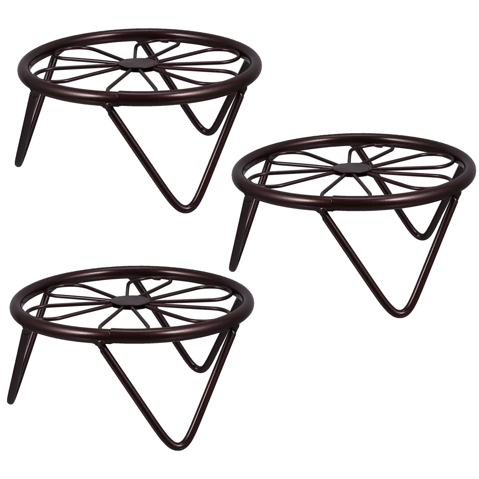 

3pcs Bonsai Potted Plant Stand Iron Art Flower Pot Flowerpot Planter Flower Rack