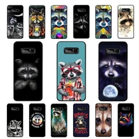 yndfcnb animal raccoon art phone case for samsung note 5 7 8 9 10 20 pro plus lite ultra a21 12 02