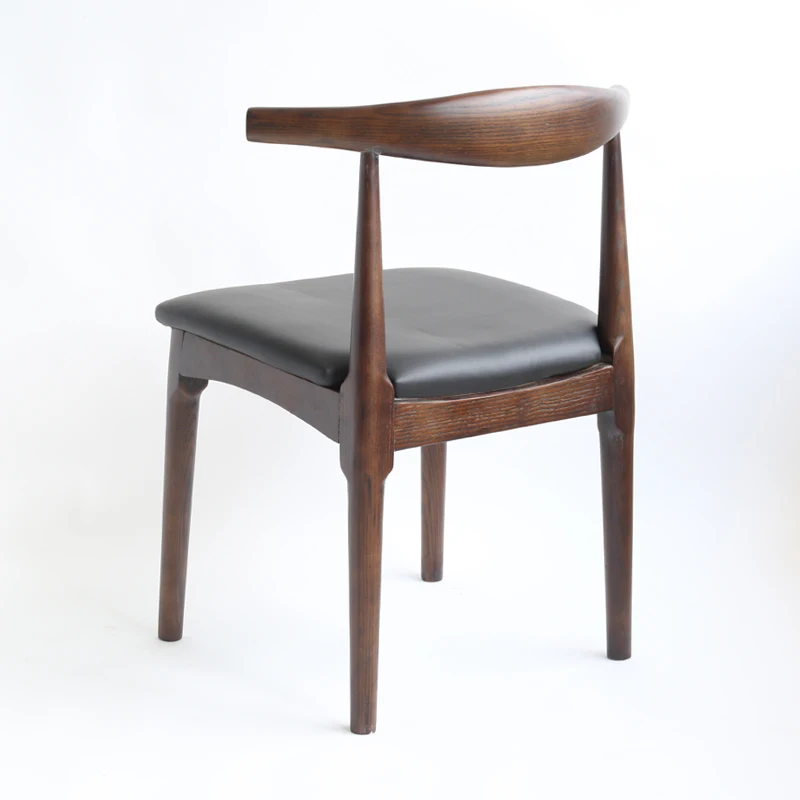 

Nordic Wood Horn Chair Restaurant Backrest Dining Chair Modern Minimalist Home Desk Chair Lounge Chair Fashion European Style