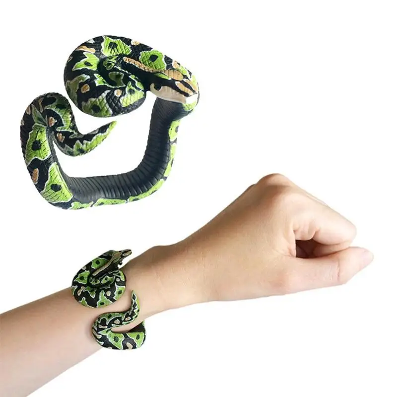 Simulation Snake Shaped Model Bracelet Toy Funny Prank Halloween Party Decor Clear Texture Strong Durable Bright Color | Игрушки и хобби