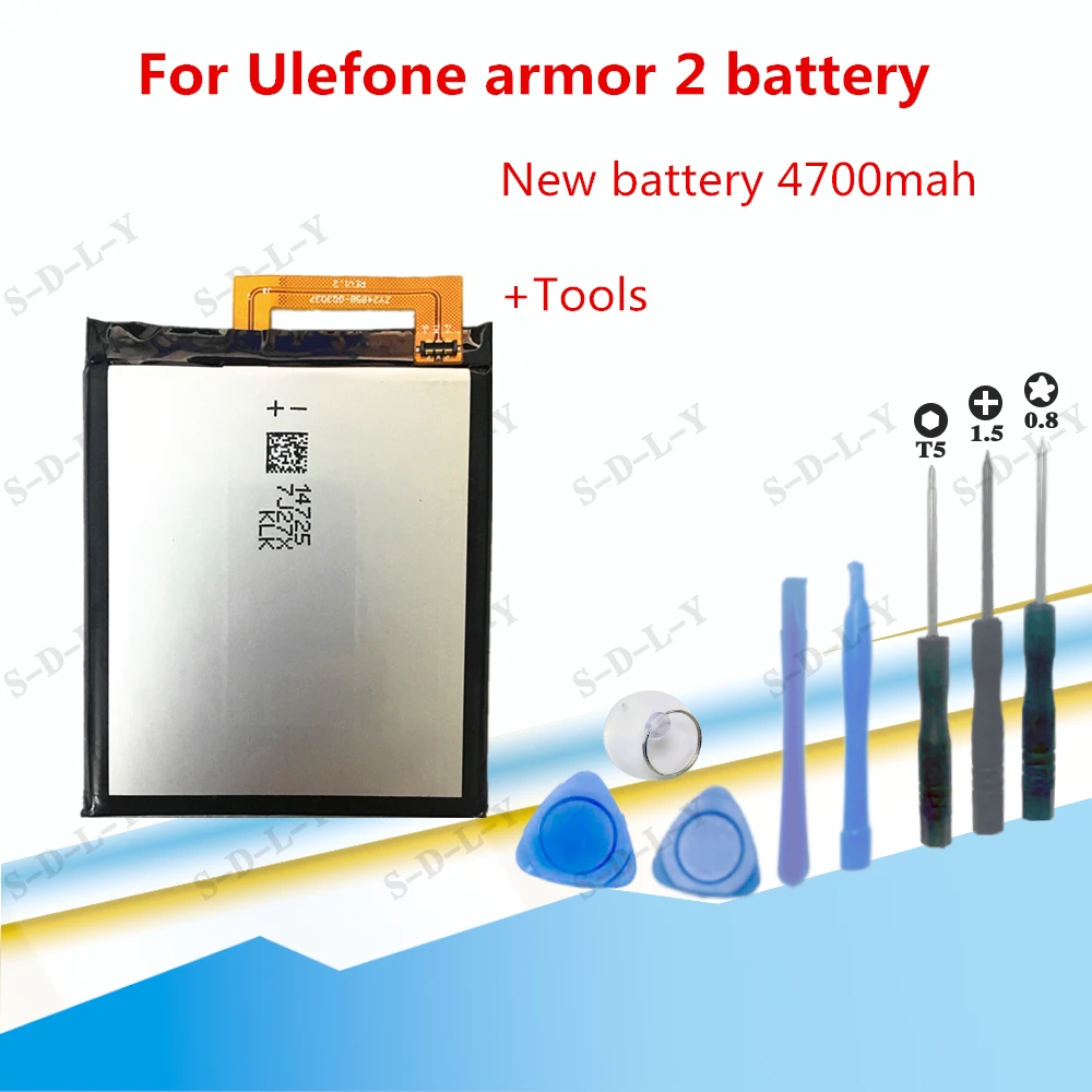 100% Оригинальная батарея для Ulefone armor 2 4700 мАч 5 0 дюймов Helio P25 + отслеживание