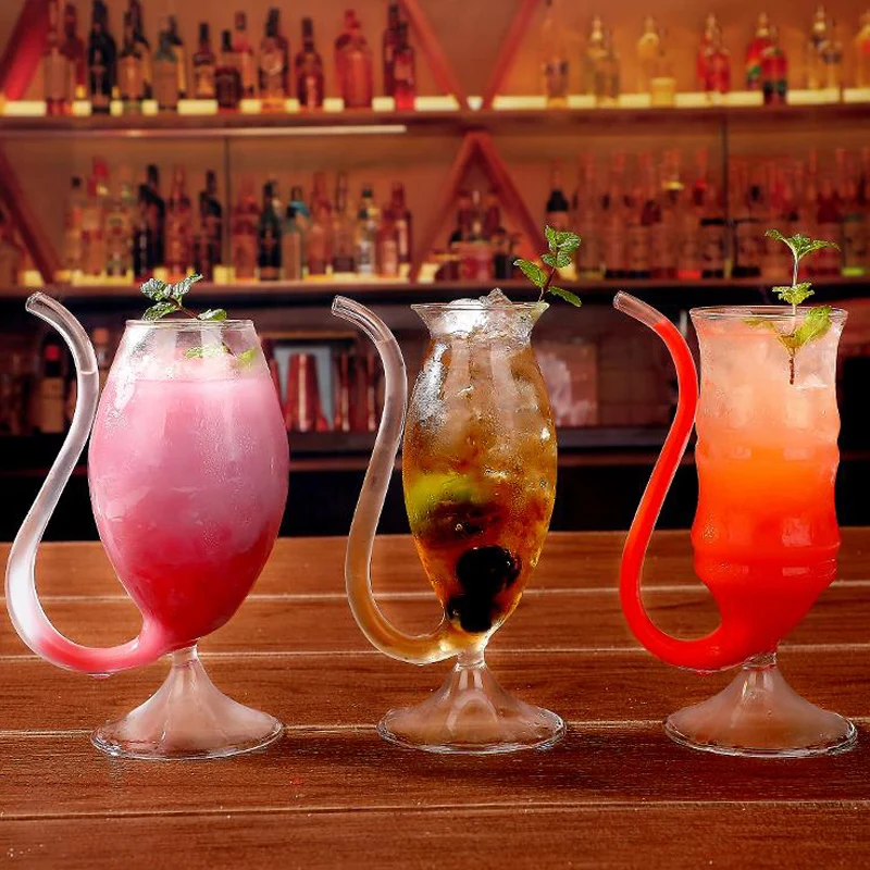 Прозрачные вампиры термостойкая стеклянная чашка для вина и сока с питьевой