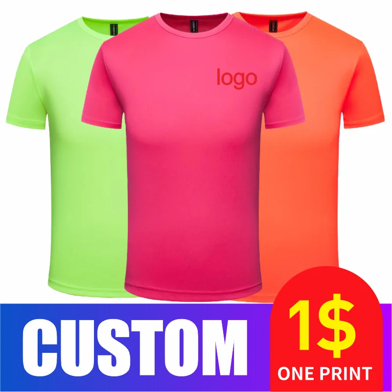 

Clare Quick-drying Round Neck T-shirt Custom Printing Embroidery Logo Breathable Short Sleeve Custom Gift Gifts