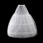 Женское Двухслойное Сетчатое платье, 3 обруча, белое свадебное платье, подъюбник, эластичный пояс, трапециевидная юбка, кринолиновый подъем