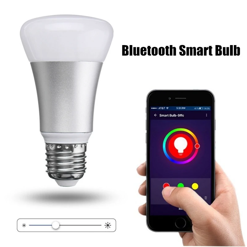 1 шт. E27 85 265V Светодиодный светильник RGB Bluetooth Wifi приложение Управление смарт лампы