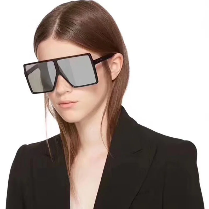 Брендовые Ретро стимпанк квадратные мужские солнцезащитные очки черные большие