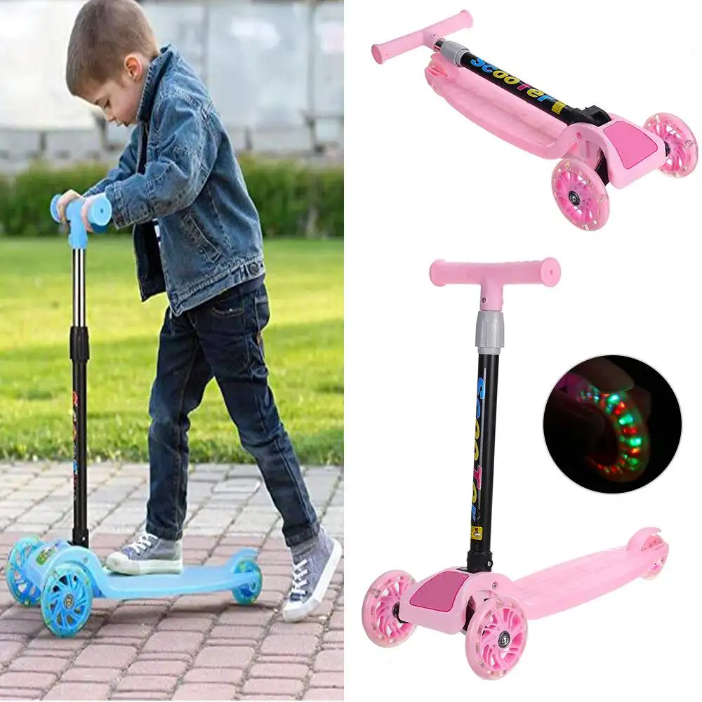 

Children's Scooter Mute Flash Wheel Adjustment Height Folding Balance Bike Kids Scooter Flash Tire For Kids Ride on Car