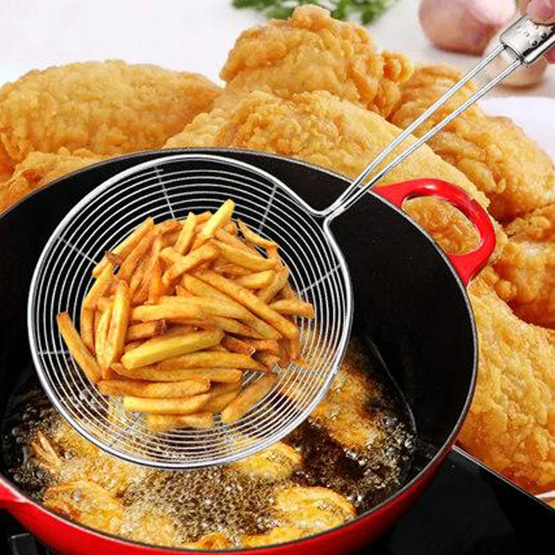 Кухонная посуда из нержавеющей стали 5 6 дюймов Dia Net Conlander Mesh ковш рыболовная леска