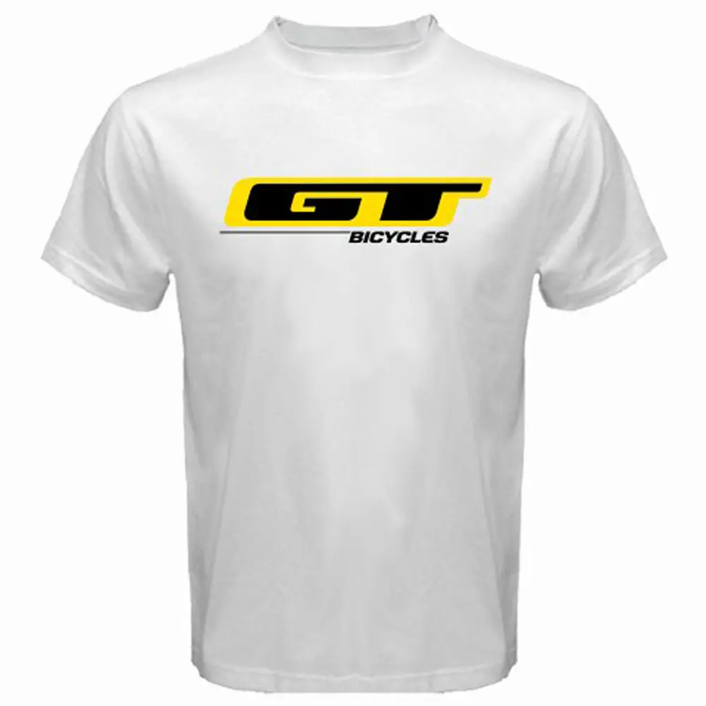 Новые GT велосипеды велосипед логотип мужская Белая Футболка размер S до