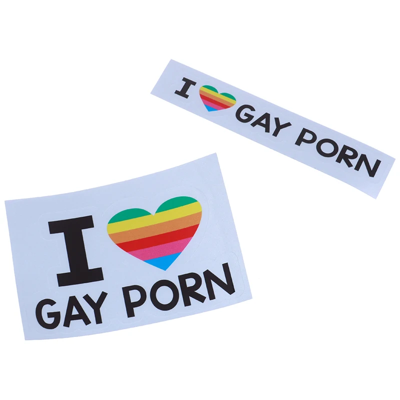 Автомобильный бампер Виниловая наклейка I Love для геев порно секса ЛГБТ лесбиянок