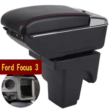 For Ford focus 3 armrest box central Store content focus mk3 armres box with cup holder ashtray with USB interface Generic model