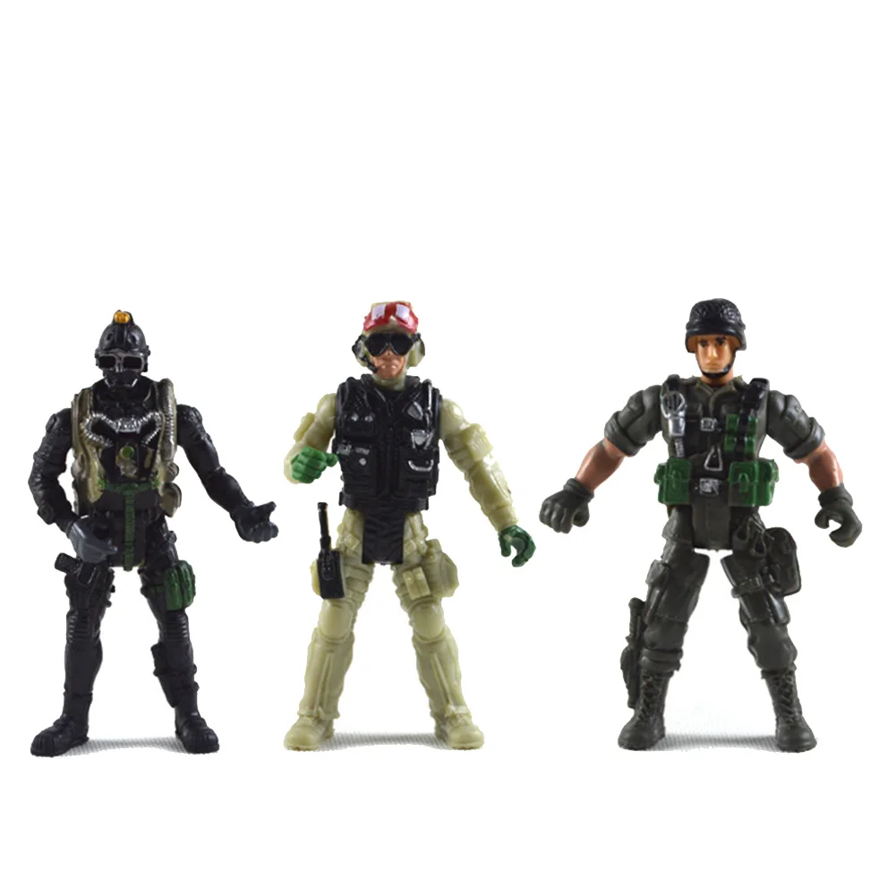 6 шт./компл. фигурки военных модель атака детская свободная стоящая игра