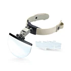 Увеличительное стекло со светодиодной подсветкой, 2X 3,8x 4,5x 5,5x увеличительное стекло для шлема, для чтения, вышивки и обслуживания