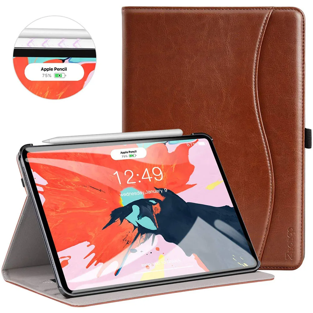 Ztotop для iPad Pro 12 9 чехол 2018 кожаный книжка с подставкой умный дюймов 3 го