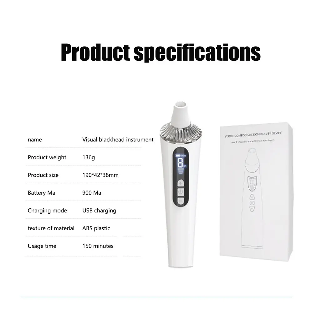 

Electric Blackhead Remover Facial Pore Cleaner Skin Care Beauty Devices Face Deep Nose Cleaner Vacuum Suction Lackhead Remover