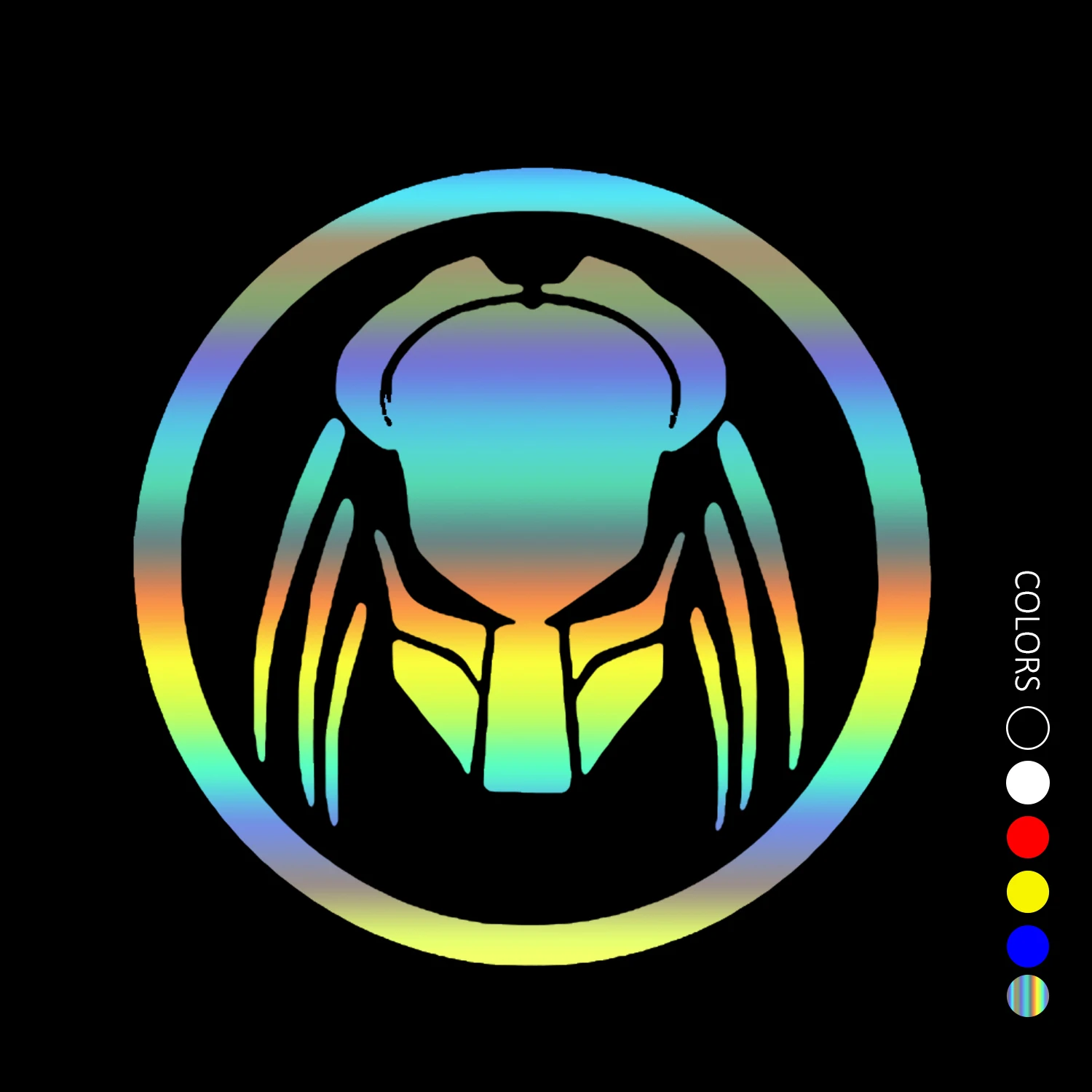 

CS30951# Various Sizes Vinyl Decal Alien Face in Circle Car Sticker Waterproof Auto Decors on Motorcycle Bumper Rear Window