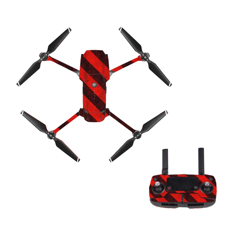 Красно Черная Стильная наклейка для DJI Mavic Pro Drone + пульт дистанционного управления