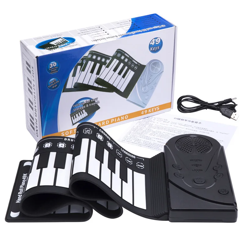 

Kids Flexible Hand Roll Portable Piano Electric Professional Keyboard Pino 49 Keys Music Keyboard Teclado Music Instrument BK50G