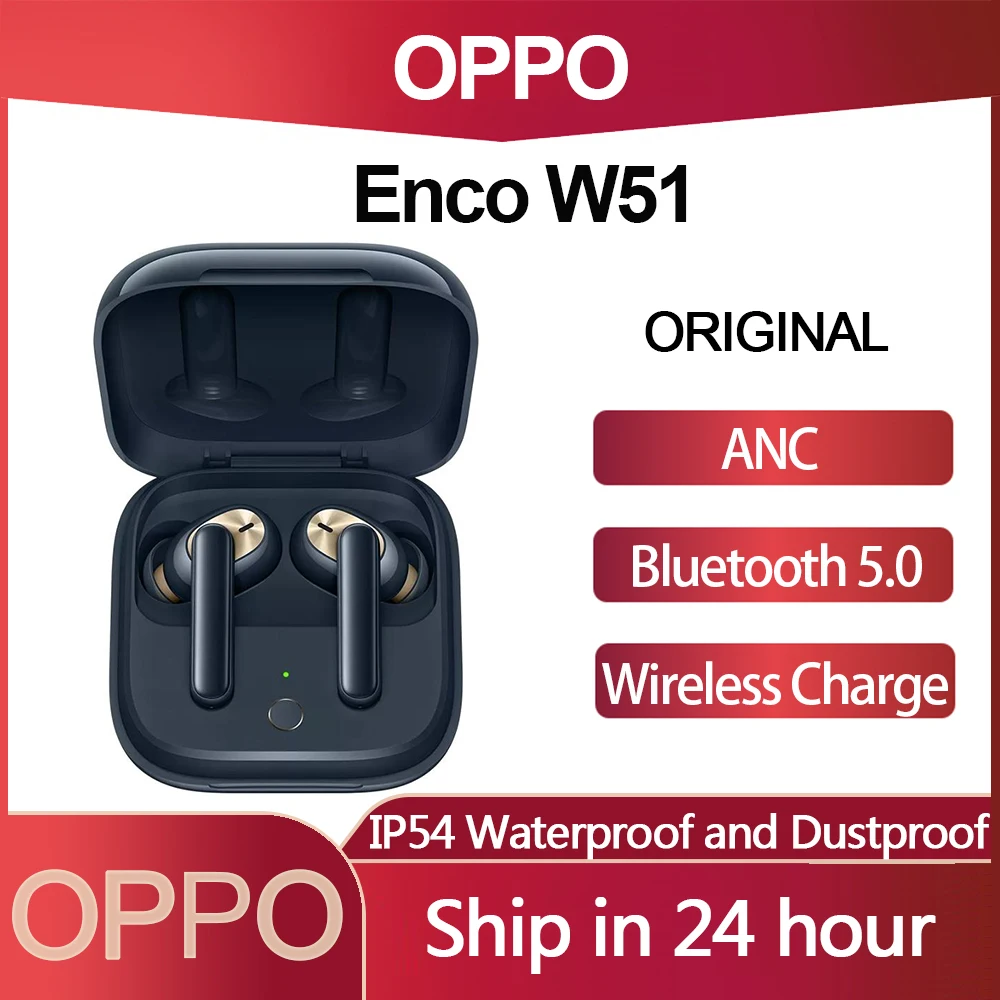 Bluetooth гарнитура OPPO Enco W51 TWS двойное активное шумоподавление двойная передача