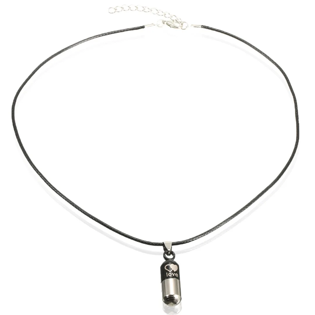 Shellhard пепельница Keepsake Neckalces винтажная металлическая урна Кремация любовь кулон в форме таблетки ожерелье для мужчин женщин ювелирные изделия