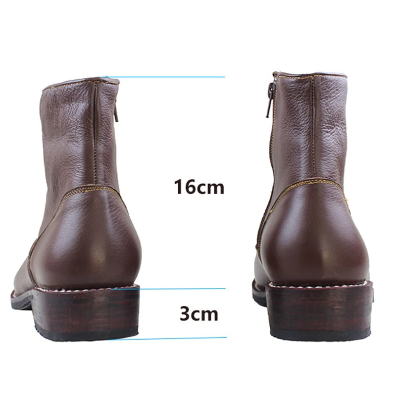 Ковбойские ботинки в западном стиле мужские рабочие из воловьей кожи коричневые