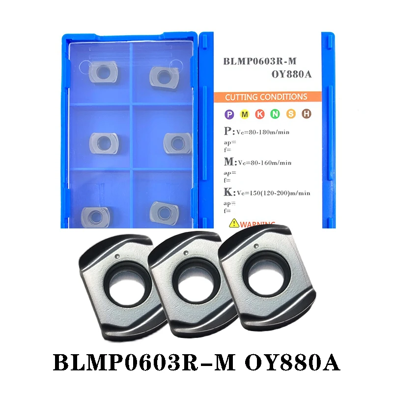 

BEYOND BLMP BLMP0603R-M OY880A BLMP0603R Carbide Milling Inserts Blade Cutter 10pcs Processing Cast Iron Steel Stainless Steel