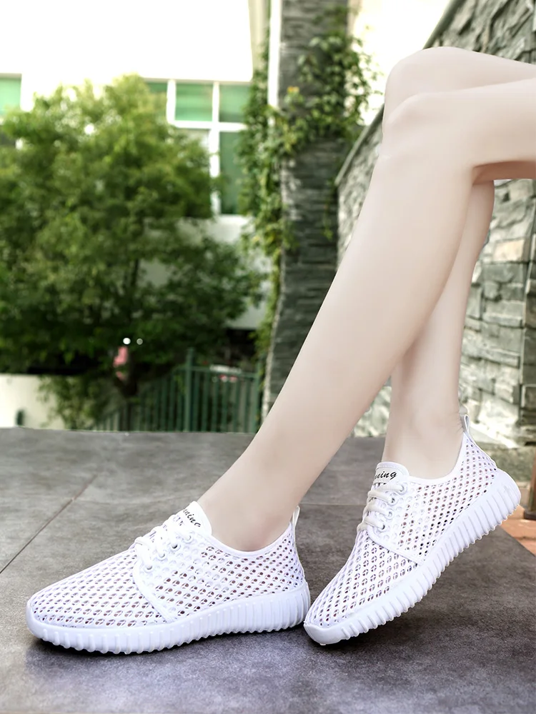 Woven slippers for women vulcanized shoes casual mesh soft walking | Обувь