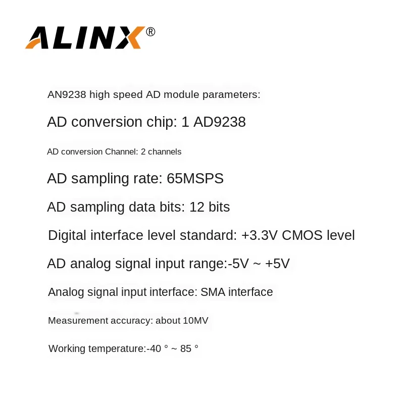 Alinx двухканальный высокоскоростной Ad аналоговый сигнал к цифровому сигнальному