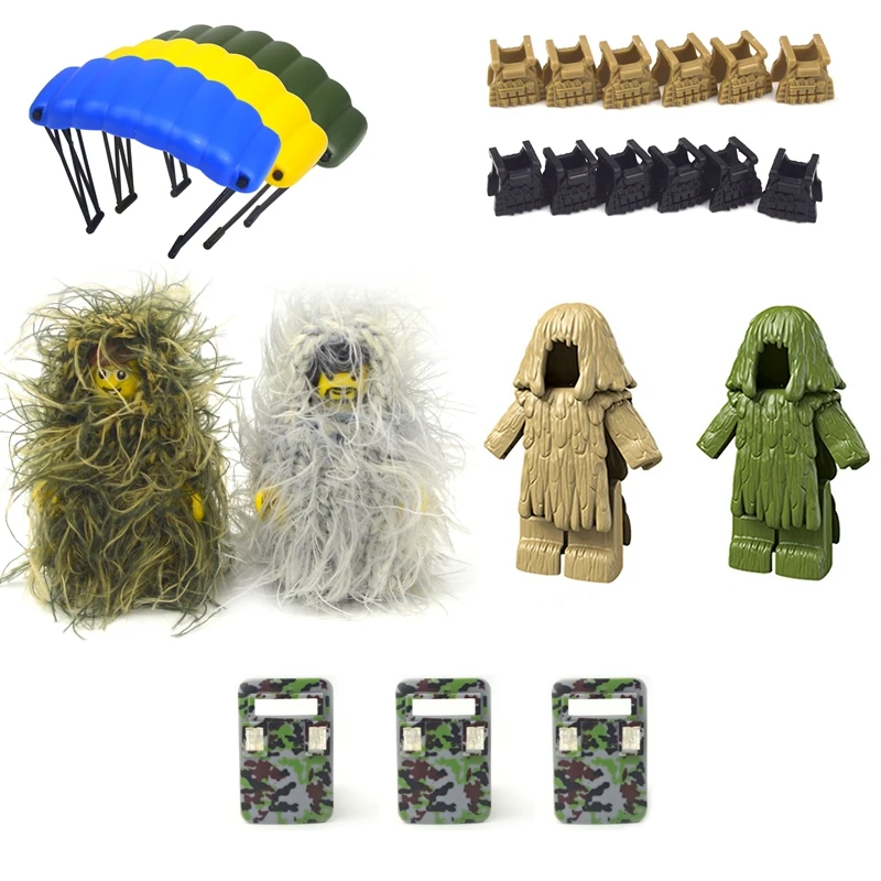 Военные Аксессуары кирпичи оружие спецназа солдаты фигурки костюмы гилли