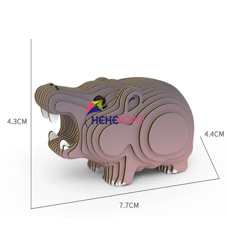 

Elephant Eco-Friendly 3D Paper Puzzle Animal Toys Gift for Kids