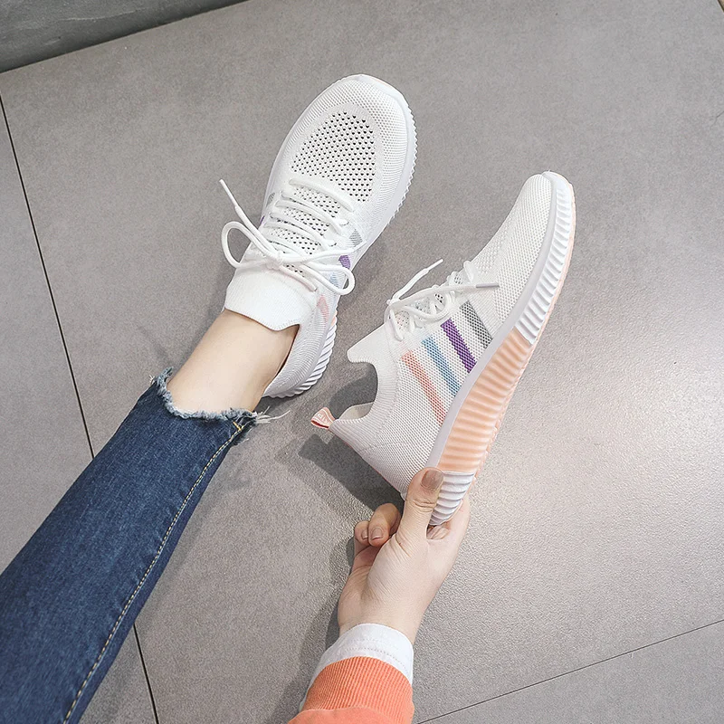 

Women new style sneakers shoes breathable mesh running shoes casual sports outdoor women lace up shoes C618